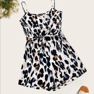 Animal print romper